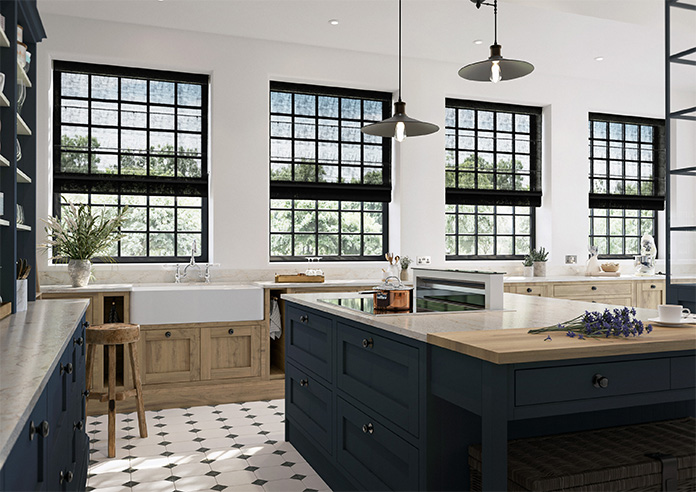 Brescia Voile, Raven Black - Roman Blind - Image 6